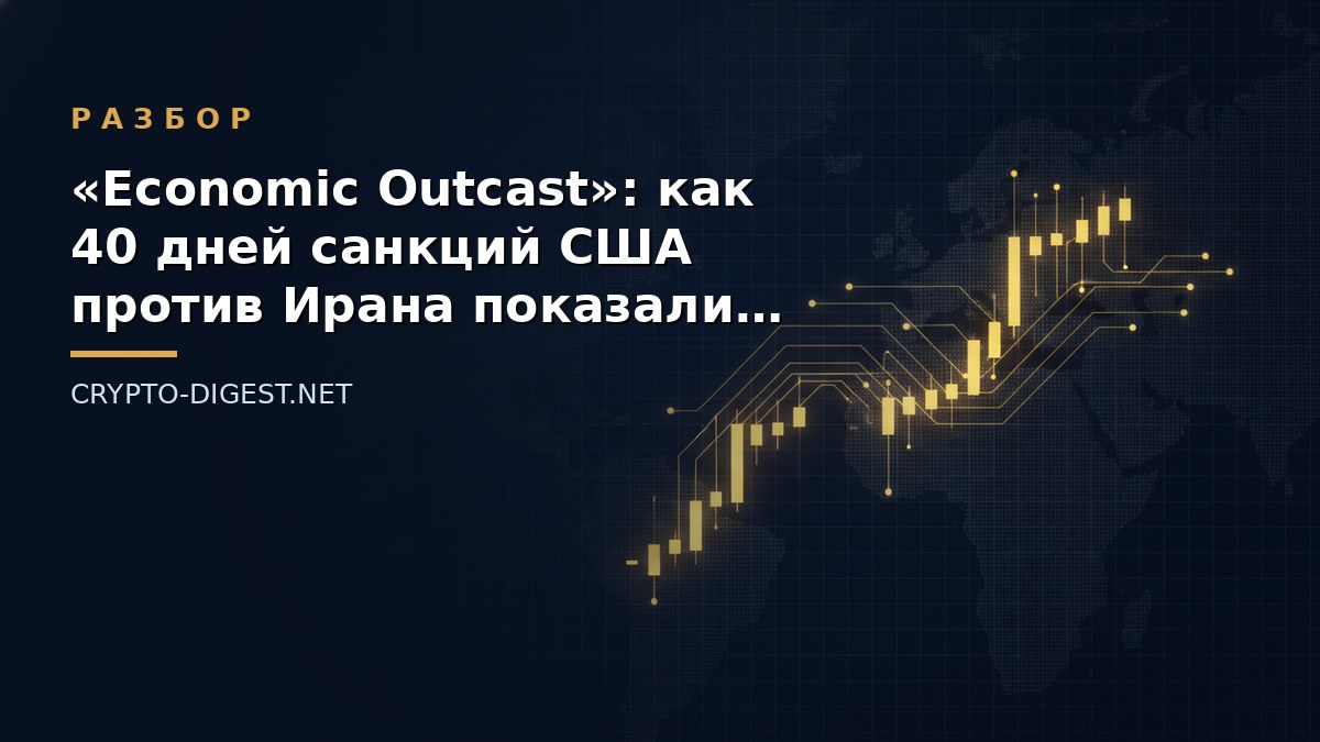 Разбор: «Economic Outcast»: как 40 дней санкций США против Ирана показали устройство глобального крипто-комплаенса