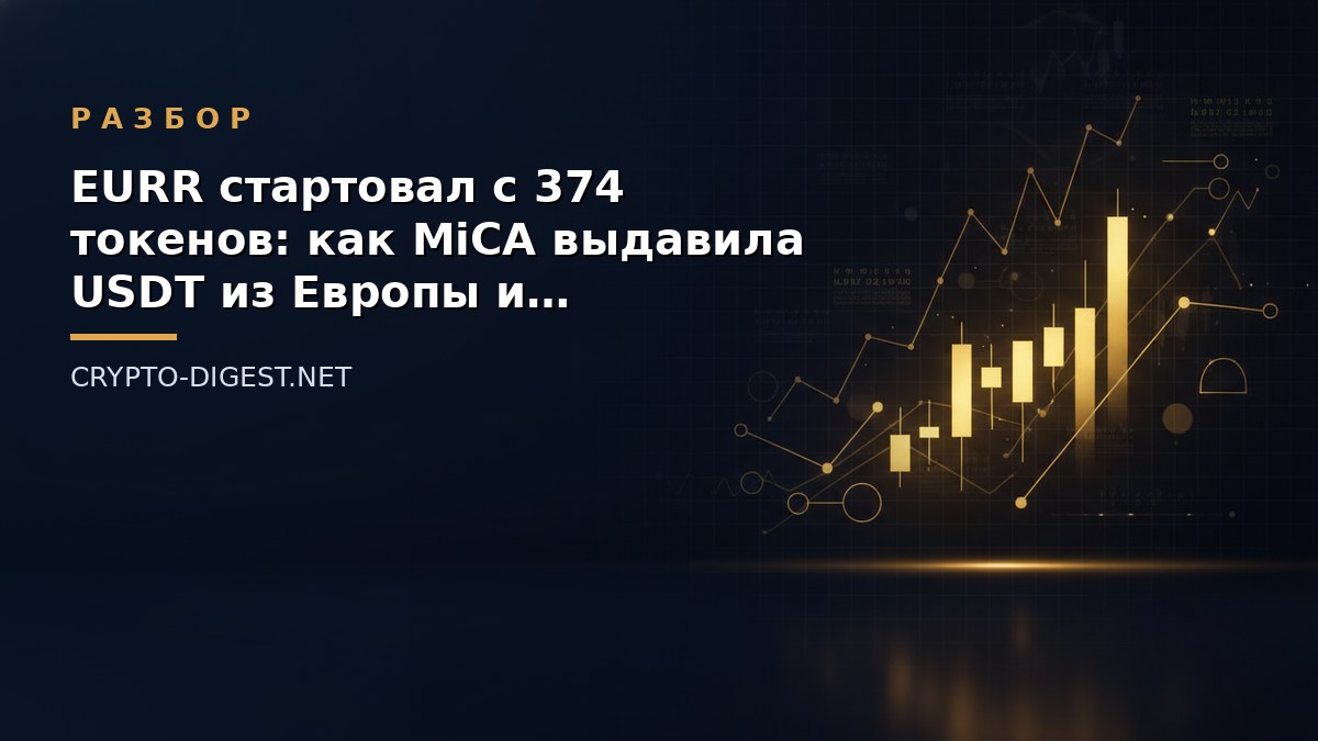 Разбор: EURR стартовал с 374 токенов: как MiCA выдавила USDT из Европы и кому это выгодно