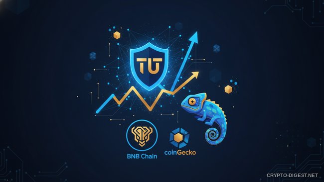 график токена Tutorial TUT на BNB Chain в топ трендов CoinGecko