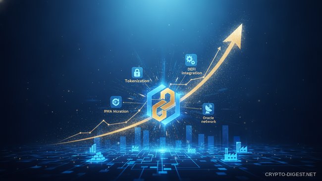 схема работы оракула Chainlink для токенизированных реальных активов и авторынка