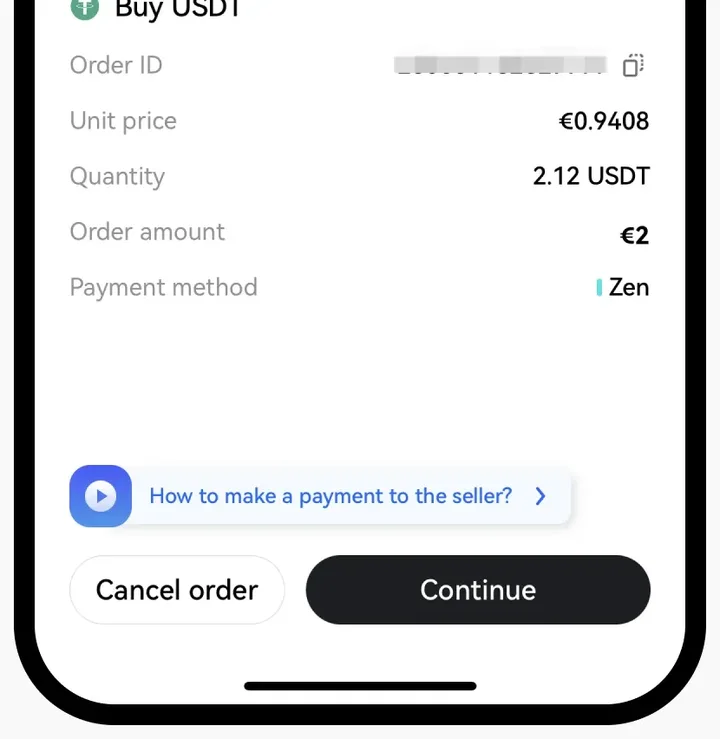 Ордер P2P на OKX: оплата и подтверждение — в телефоне